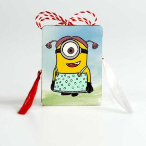 Martisor lemn pentru fetite - Minion