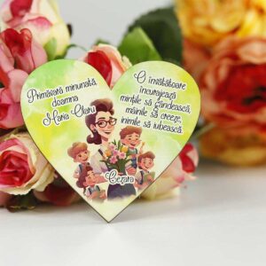 Magnet cu mesaj invatatoare - martisor