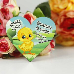 Martisor cu magnet educatoare/invatatoare de puisori
