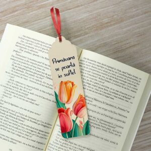 Semn de carte cu lalele - martisor
