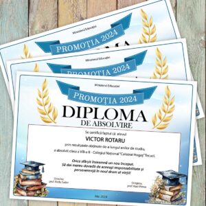 Diploma absolvire gimnaziu - model 178