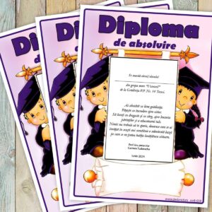 Diploma absolvire scolari / prescolari - model 059