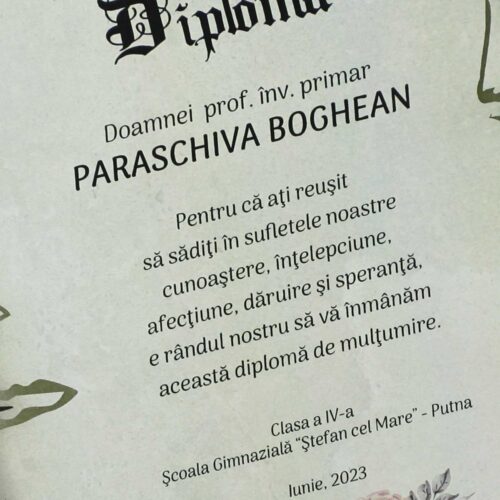 diploma personalizata educatoare