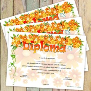 Diploma personalizata elevi - model 016