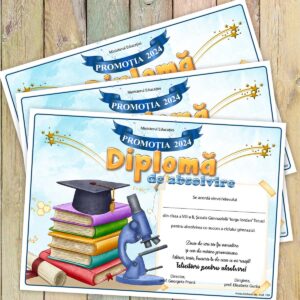 Diploma personalizata absolvire gimnaziu - model 169