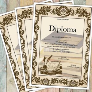 Diploma scolara personalizata - model 045