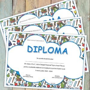 Diploma scolara personalizata - model 176