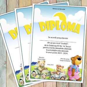 Diploma scolara clasa ursuletilor - model 028