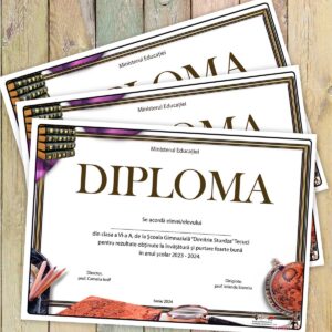 Diploma scolara personalizata - model 052