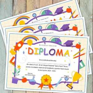 Diploma scolara personalizata - model 182