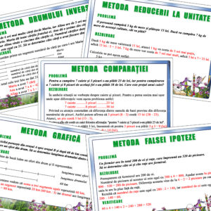 Set 5 planse didacticeMetode de rezolvare a problemelor (format A4 - A3)
