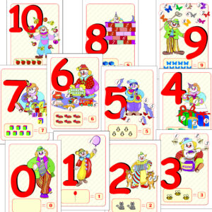 Set planse didactice Numerele 0 - 10 (format A4 - A3)