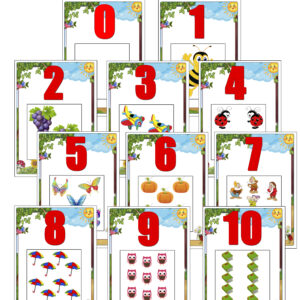 Set planse didactice Cifrele 0 - 10 (format A4 - A3)