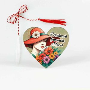 Mărțișor pentru fete personalizat cu nume