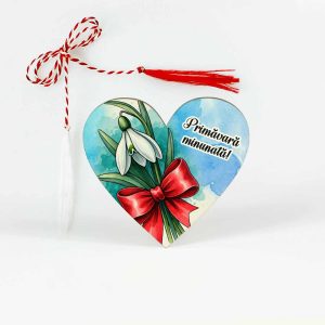 Mărțișor personalizat cu ghiocei