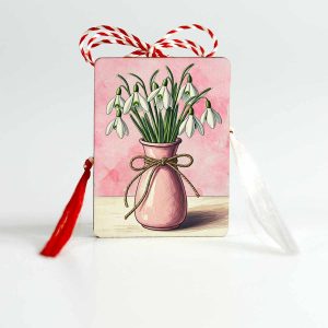 Martișor cu flori - Ghiocei