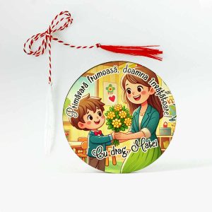 Mărțișor personalizat pentru doamna învățătoare
