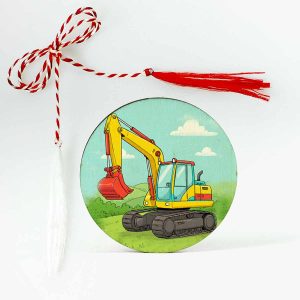 Mărțișor cu excavator