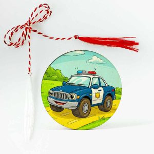 Mărțișor maşină poliţie
