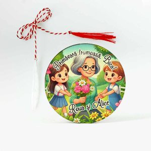 Mărțișor personalizat pentru bunica
