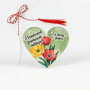 Mărțișor cu flori pentru mătușă