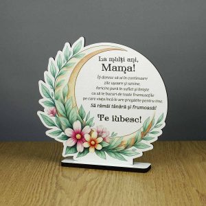 Surprinde-ți mama cu un trofeu MDF personalizat, un cadou unic plin de dragoste și aprecieri! Perfect pentru Ziua Mamei, 8 Martie sau orice altă ocazie, acest trofeu va fi o amintire emoționantă și specială pentru ea.