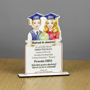 Trofeu personalizat pentru absolvire