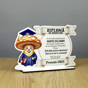 Trofeu personalizat - model Ciupercuță