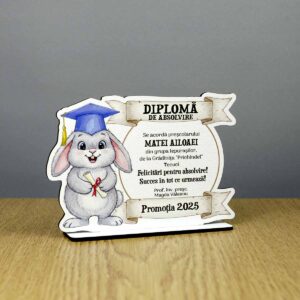 Trofeu personalizat - model Iepuraș
