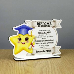 Trofeu personalizat - model Steluță