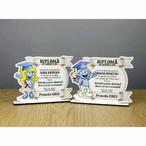 Trofeu personalizat - model Ștrumfi