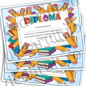 Diploma scolara - model Creioane