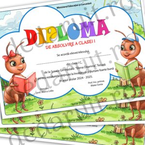 Diplomă școlară - model Furnicuțe