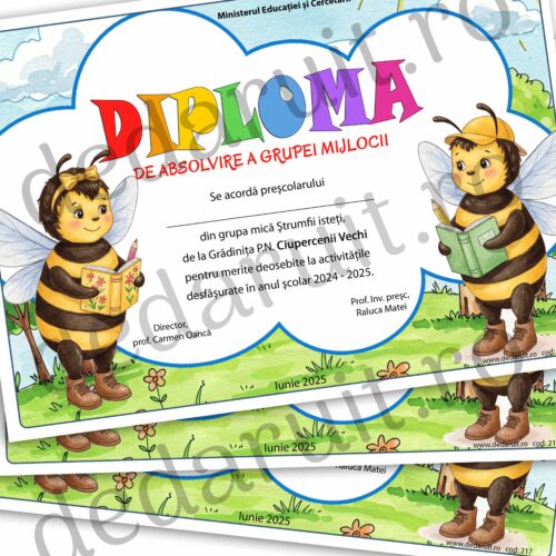 diploma scolara grupa albinutelor