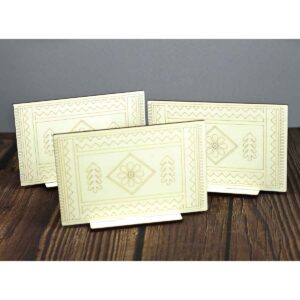 Covor românesc din lemn pentru colorat – 15 × 10 cm