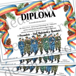 Diploma personalizata 1 Decembrie & 24 Ianuarie - model 244