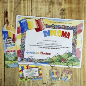 Set 1 Decembrie diplomă, semn de carte și opțional magnet/breloc