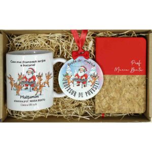 Set Cadou Personalizat Craciun Profesor Muzică