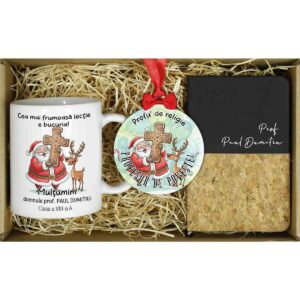 Set Cadou Personalizat Craciun Profesor Religie