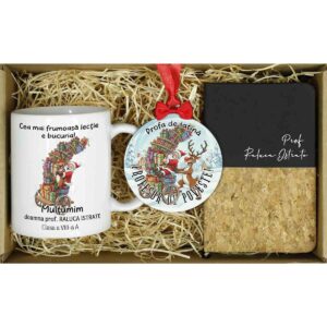 Set Cadou Personalizat Crăciun Profesor Latină
