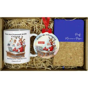 Set Cadou Personalizat Craciun Profesor Informatica
