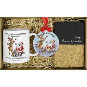Set Cadou Personalizat Crăciun Profesor Psihologie