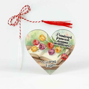 Mărțișor personalizat pentru învățătoare, cadou de 1 Martie pentru școală