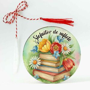 Mărțișor personalizat pentru profesoara de limba română, cadou educativ de 1 Martie