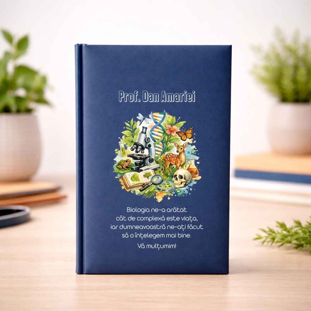 agendă personalizată pentru Profesorul de Biologie cadou Dedaruit