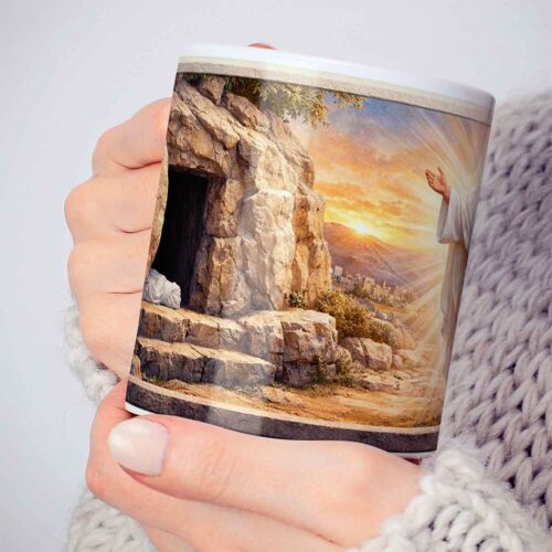 Cană creștină personalizată Paște de la Dedaruit – cadou special