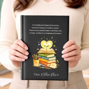 agenda personalizata invatatoare A5 cu nume si mesaj emotional cadou Dedaruit