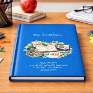 Agendă personalizată cadou profesor contabilitate cu mesaj de mulțumire Dedaruit