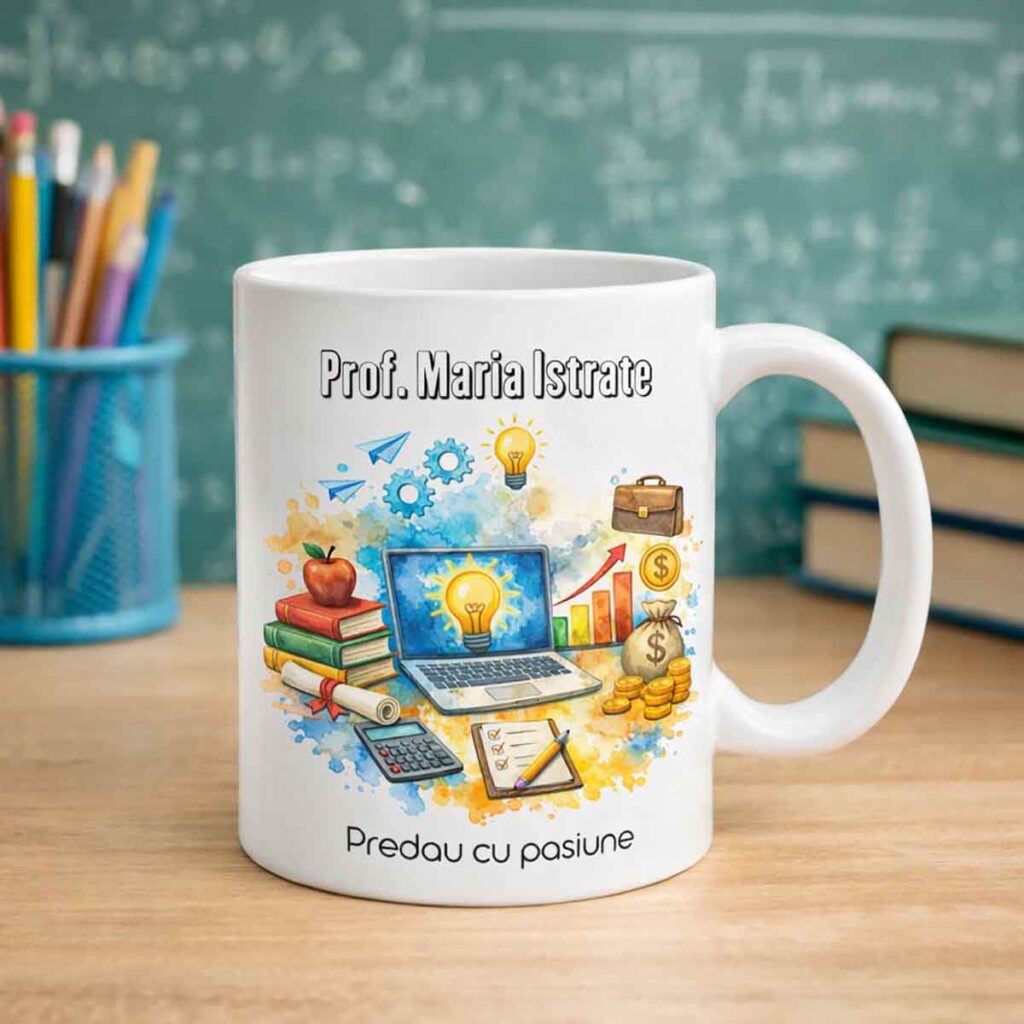 cana personalizata profesoara educatie antreprenoriala cu nume cadou Dedaruit