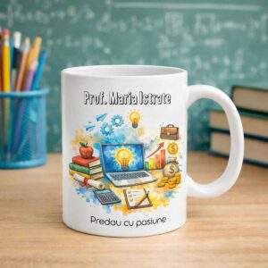 cana personalizata profesoara educatie antreprenoriala cu nume cadou Dedaruit